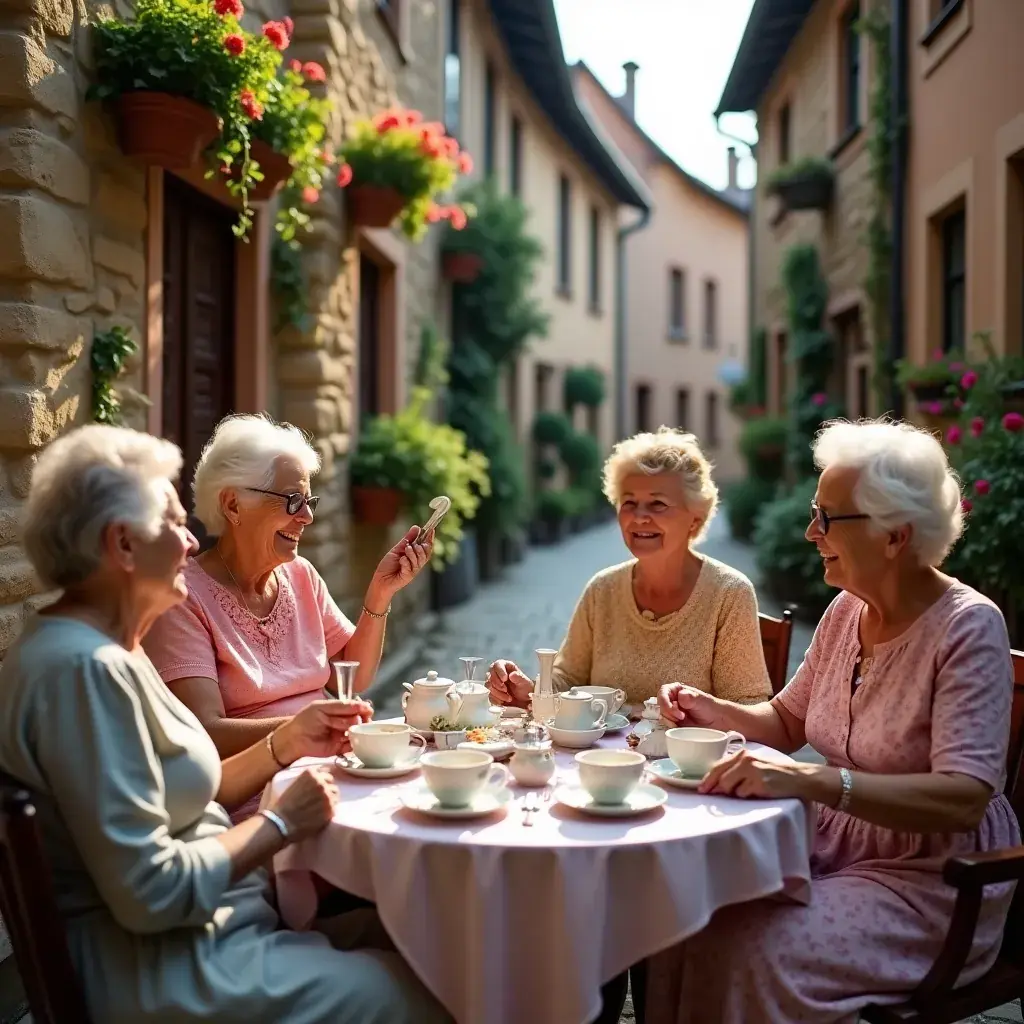 Teázás közben, barátokkal megosztva a szívvédő tea jótékony hatását.
